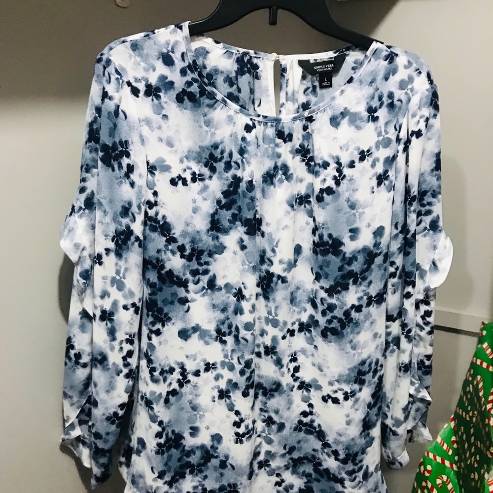 Blue and white shirt